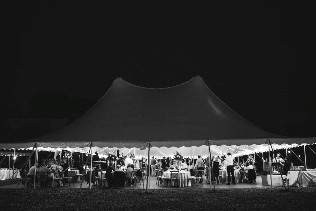 Guest Inside Stephen and Anne Stuart's Wedding Tent -  Maria Grace Photography