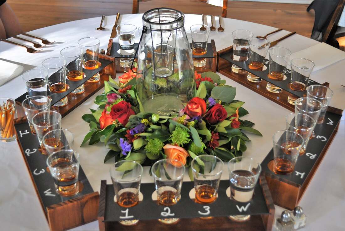 Table Close Up with Flowers - The Main Event by Emily