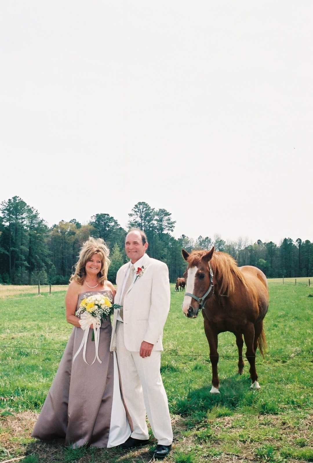Wedding Couple with Horse